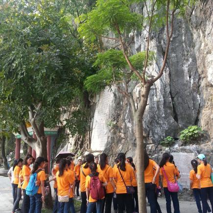 Students were visiting Seven-star Cave
