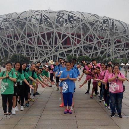 Students were visiting the National Stadium - Bird’s Nest