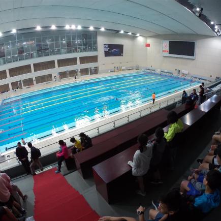 Students were visiting Guoxin Sports Center.